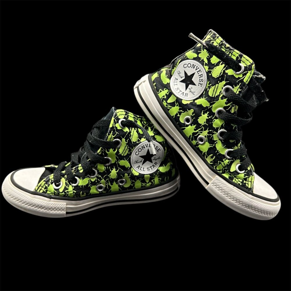 Converse Kids All Star Glow In The Dark Sneaker High Top Bug's World RARE Shoes